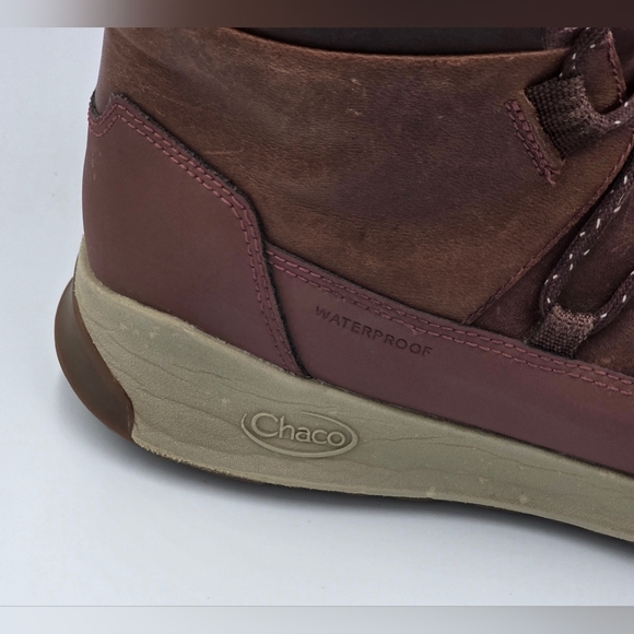 Chaco Borealis Peak Waterproof Leather Boots Mahogany Women's Size 8.5 JCH107460 - Picture 8 of 11